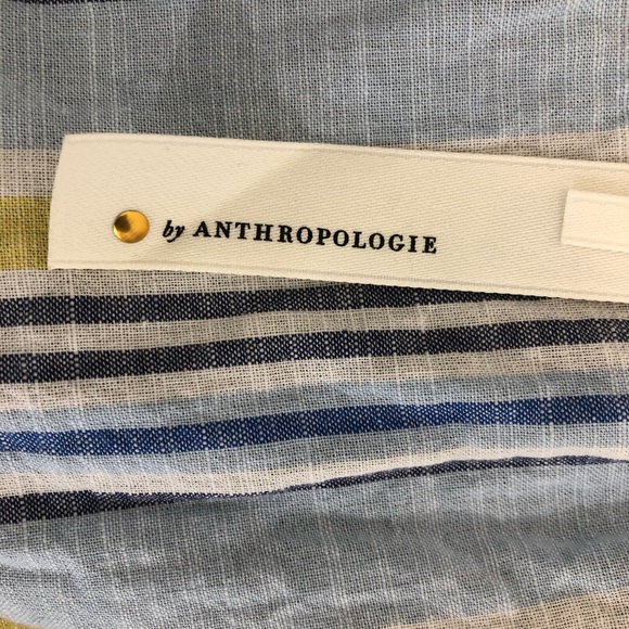 Anthropologie Striped Gauzy Tie Front Babydoll Dress Size Small - Picture 9 of 11